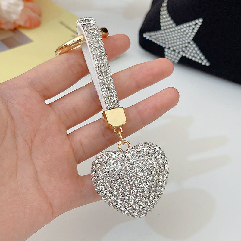 Wholesale Zinc Alloy Diamond Heart Keychain